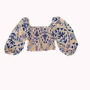 Sienna Sky Crop Floral Top, Size M